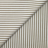 Coton imprimé rayé hachuré marron fond beige