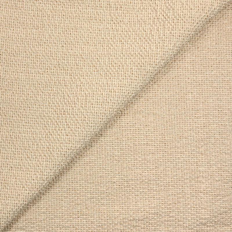 Tweed de polycoton blanc cassé et irisé doré