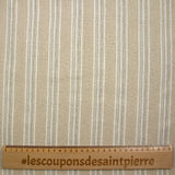 Polyester and linen with Lurex Silver Margot natural background