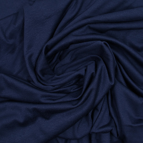 Jersey de viscose fin bleu marine