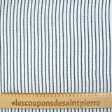 Polyester cheese fine stripes navy blue background