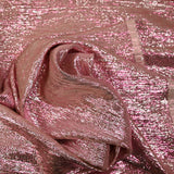 Lamé de soie rose flamingo