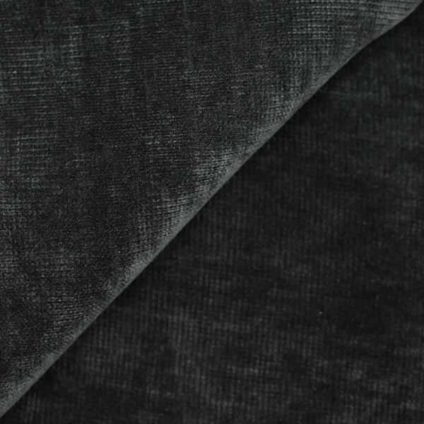 Maille côtelée polyester noir