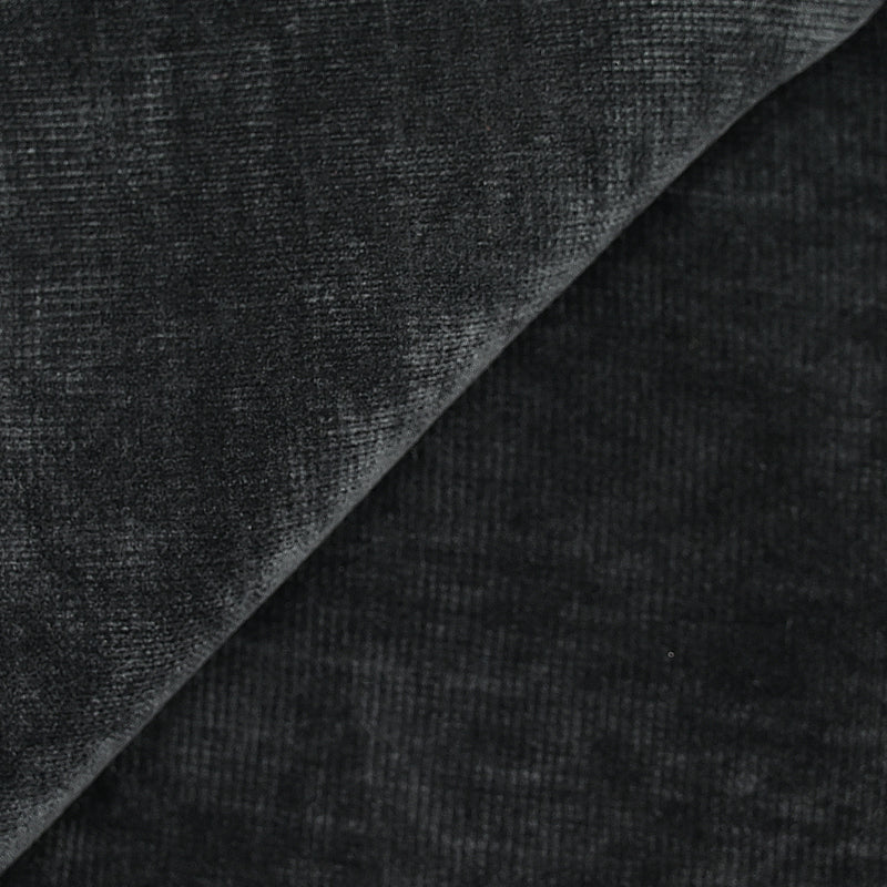 Maille côtelée polyester noir