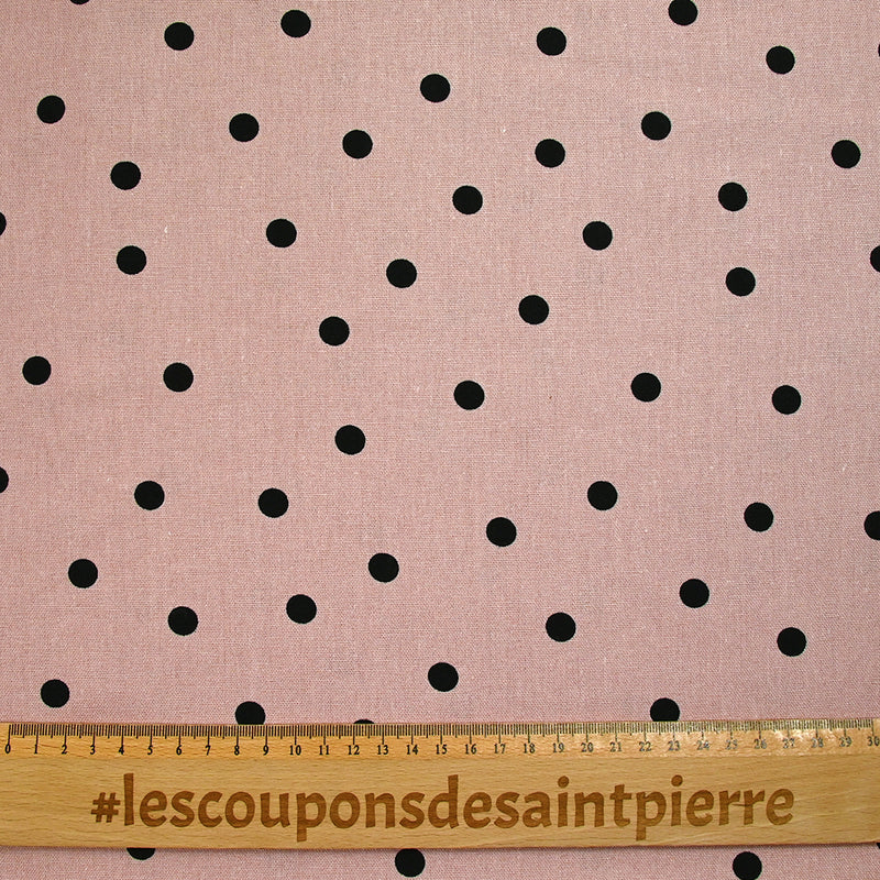 Lin Viscose Printed Pea Fond Old Pink