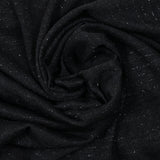Maille de polyester rayures lurex fond noir