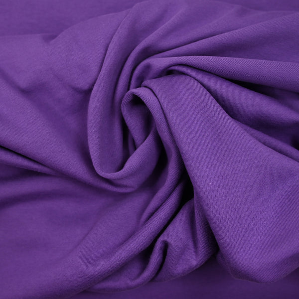 Molleton de coton french terry doux violet