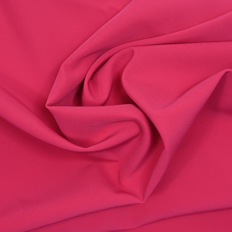 Crêpe de polyester lourd Madeleine fuchsia