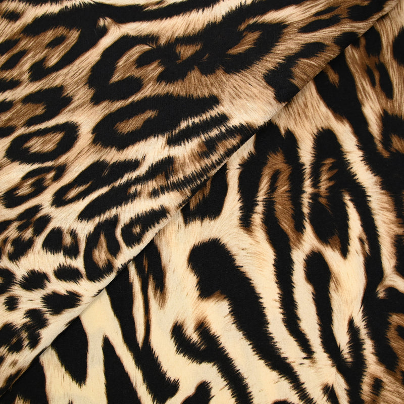 Jersey polyester imprimé léopard