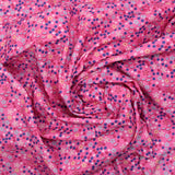 Printed Cotton Popeline Prairie Pink Flower