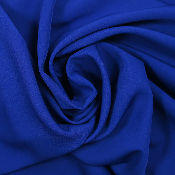 Royal blue polyester crepe