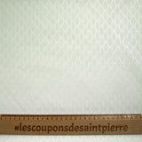 Jacquard en satin de coton élasthanne blanc cassé