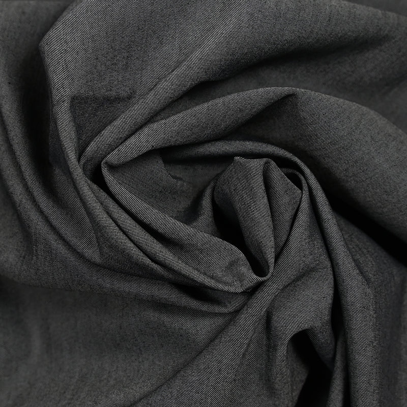 Black fine cotton chambray