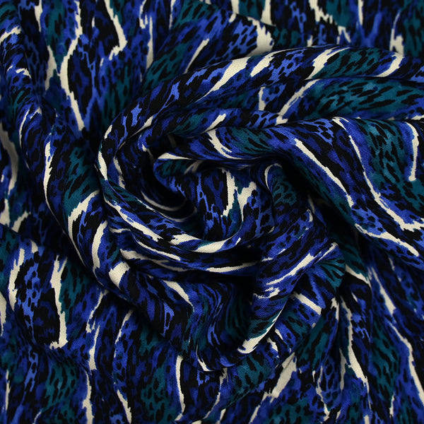 Twill de viscose imprimé Mars bleu