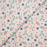 Cotton Printed Love Passion Rose and Water Green