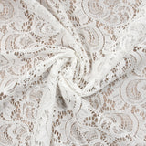 Broken white flora polyester lace