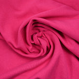 Maille coton unie fuchsia envers éponge
