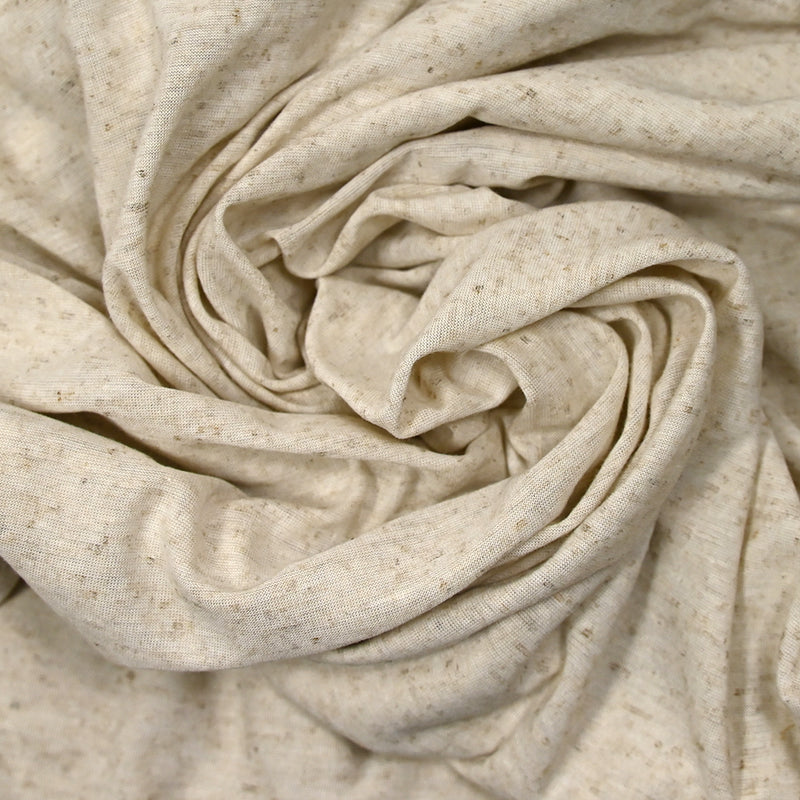 Jersey de coton moucheté beige