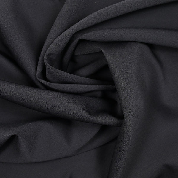 Tela de lana de lana mixta gris oscuro