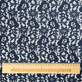 Dark blue polyester lace