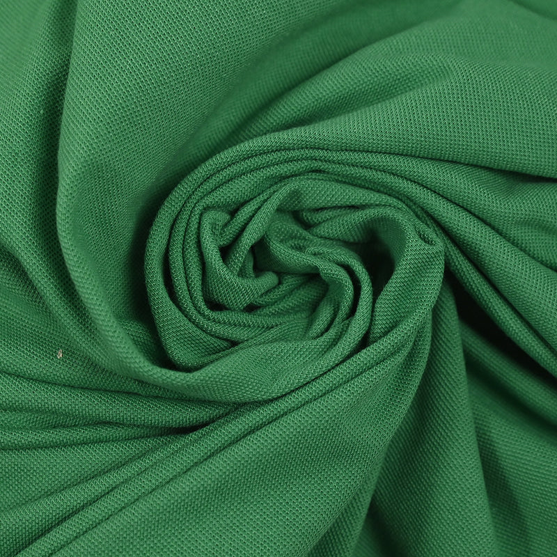 Jersey de coton piqué vert synthétique