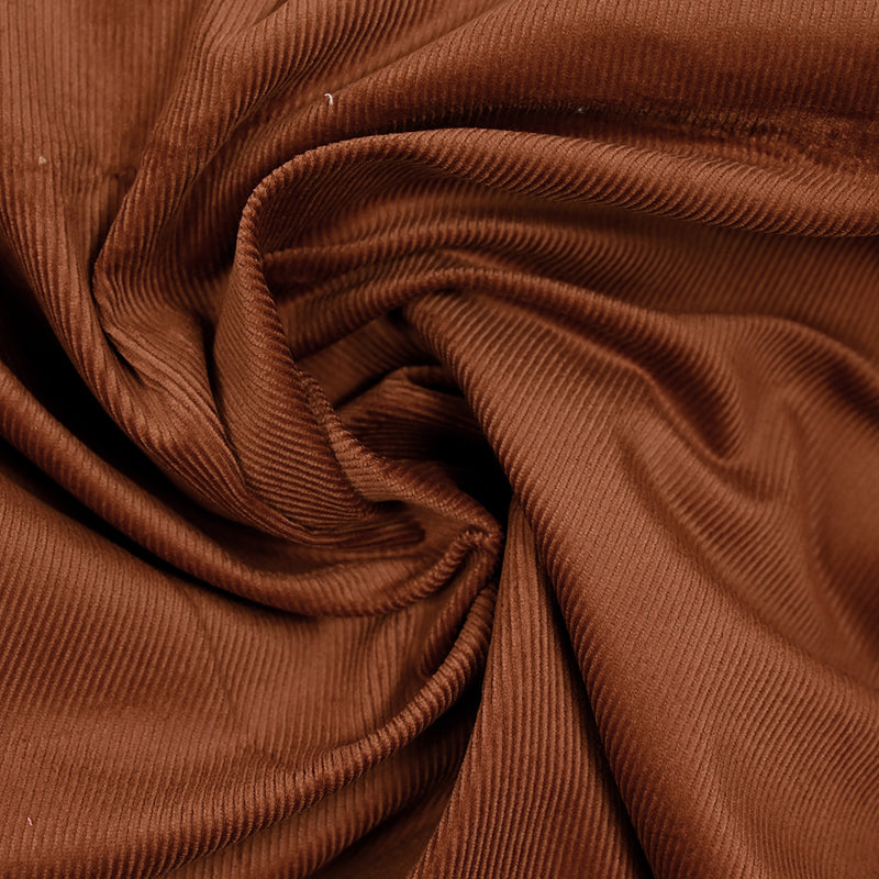 Velours côtelé 100% coton 2 mm cannelle brûlée