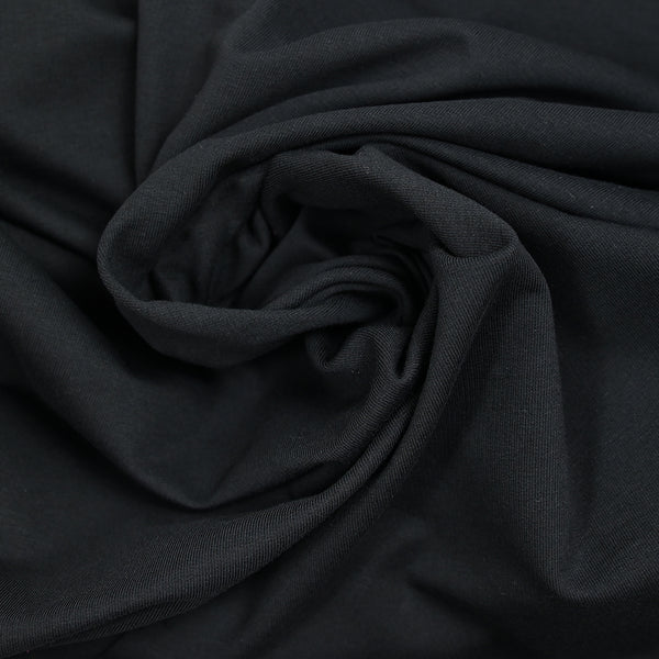 Molleton de coton Bio élasthanne fin french terry noir