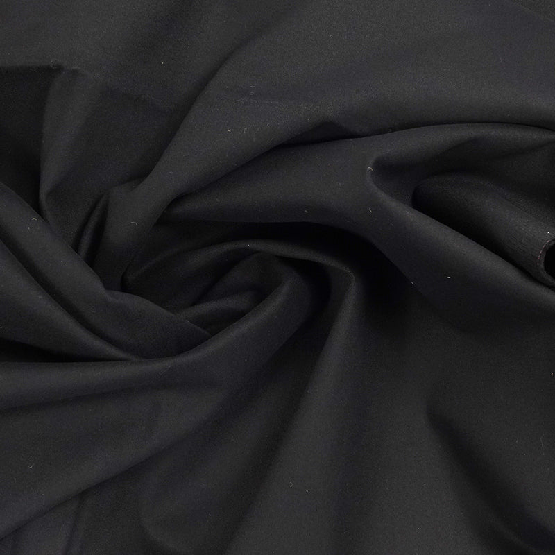 Satin de coton élasthanne noir