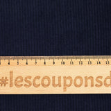 Velours côtelé sherpa double face bleu marine