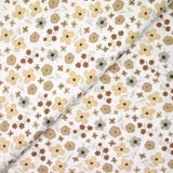 Coton imprimé amour passion beige et marron