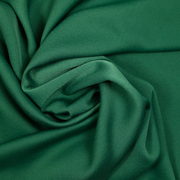 Crêpe satin polyester vert bouteille