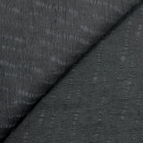 Toile coton jacquard satiné et plissé noir