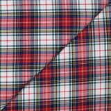 Tartan polyester rouge et bleu