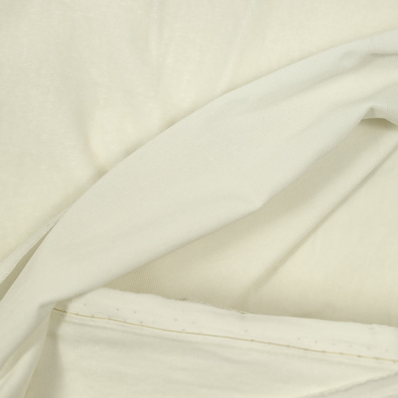 Broady white polyester velvet broken