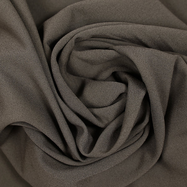 Taupe polyester crepe