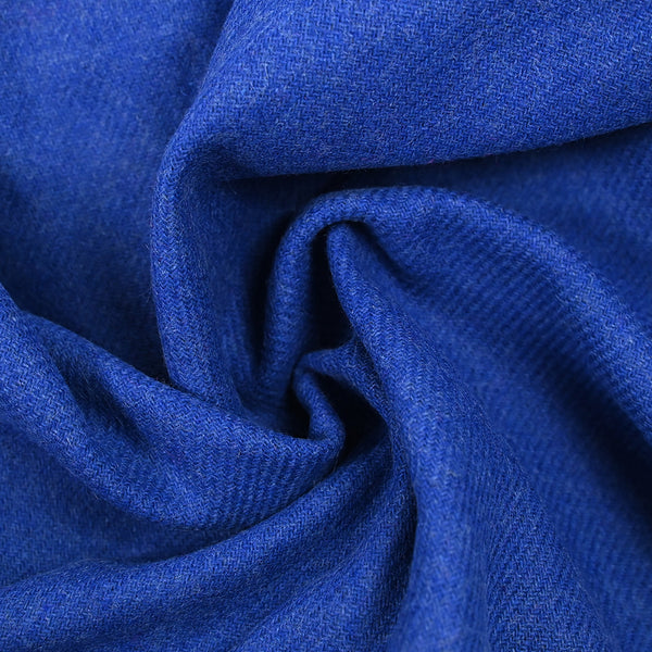 Sergé de laine mélangée bleu