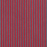 Satin de coton élasthanne imprimé rayé blanc et bleu fond rouge délavé