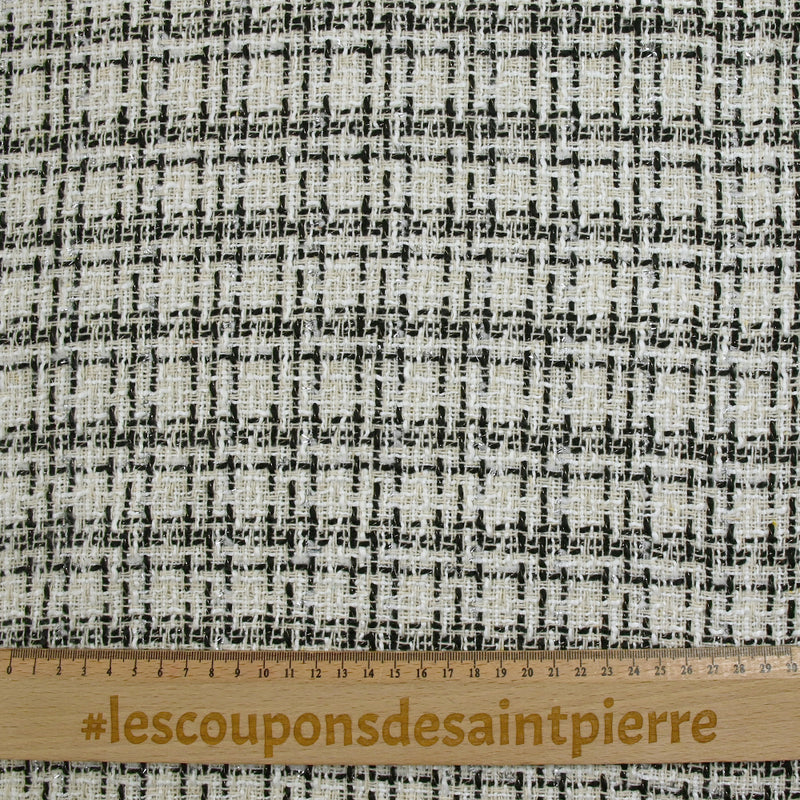 Tweed de poliéster Lurex Margaret Black