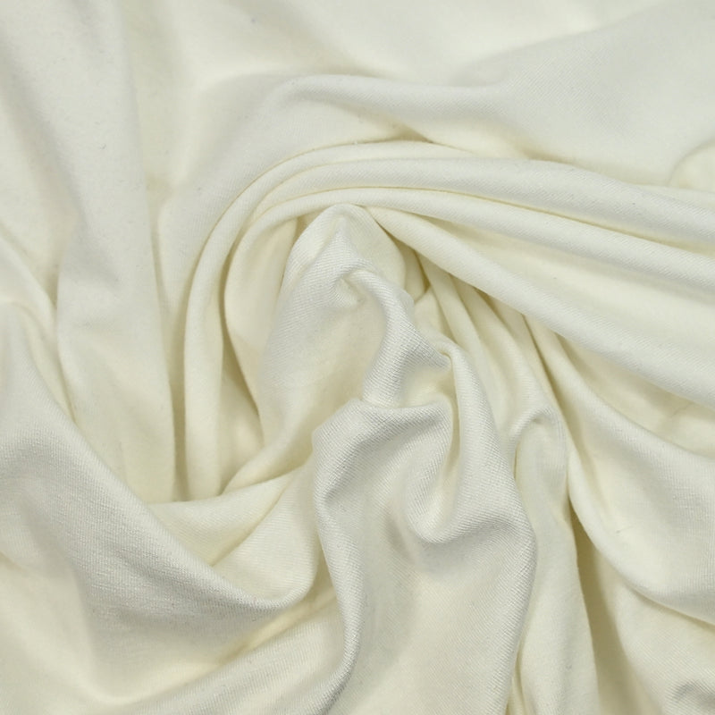 Jersey de coton moyen blanc cassé