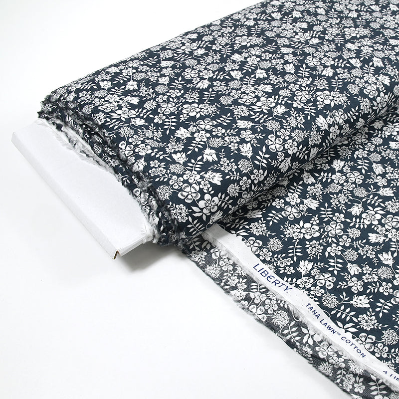 Coton liberty ® Edenham bleu nuit au mètre