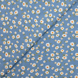 Viscose impresa Marguerite Bleu Blue Fond