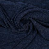 Maille polyester chiné bleu marine