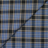 Tartan polyester bleu et noir