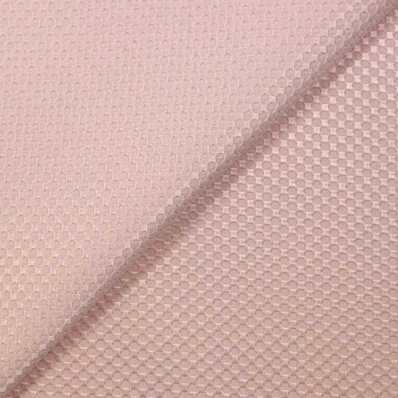 Jacquard satin nid d’abeille rose poudré