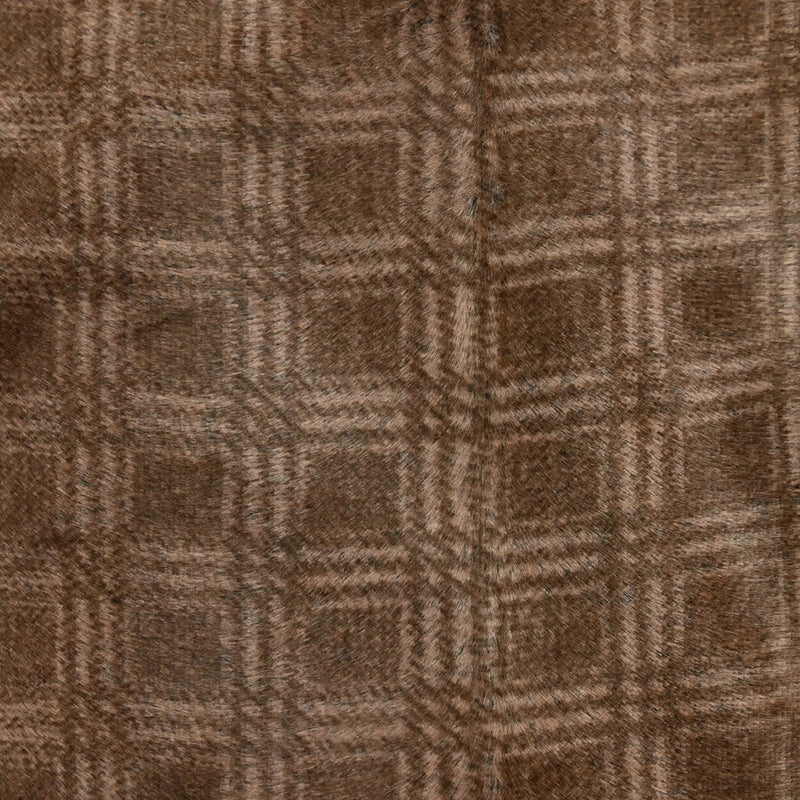 Cotton velvet and viscose half-length checkered