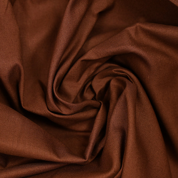 Coton uni marron