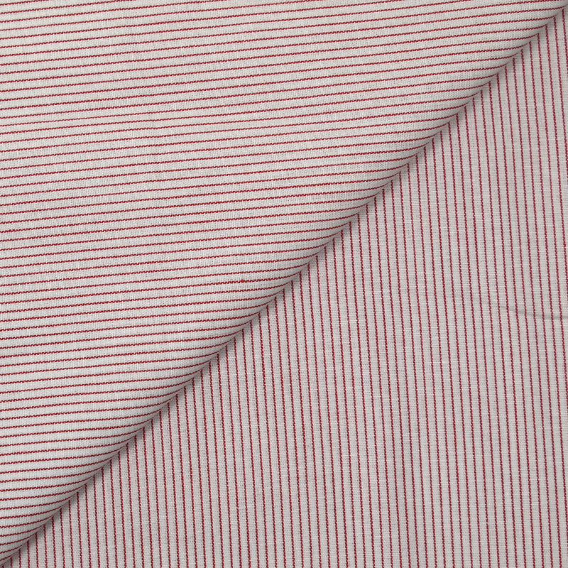 Red striped cotton white background