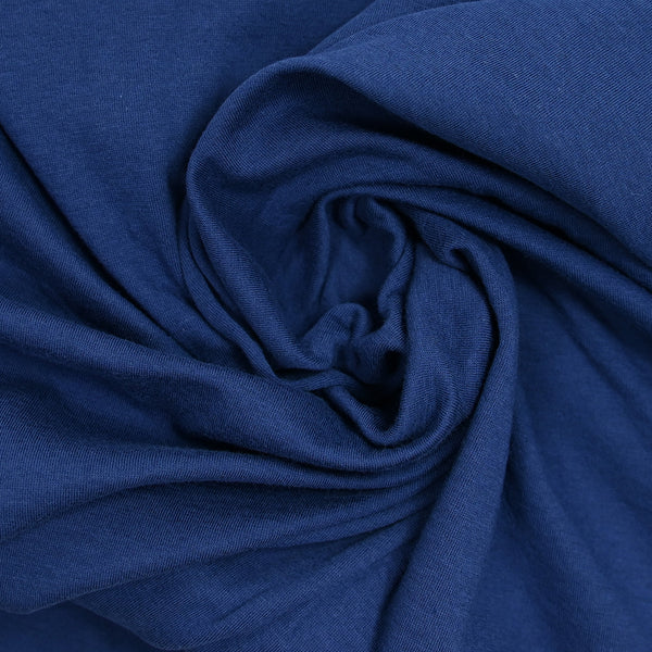Jersey de coton contrecollé bleu
