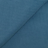 Sarcelle blue ribbed velvet jersey