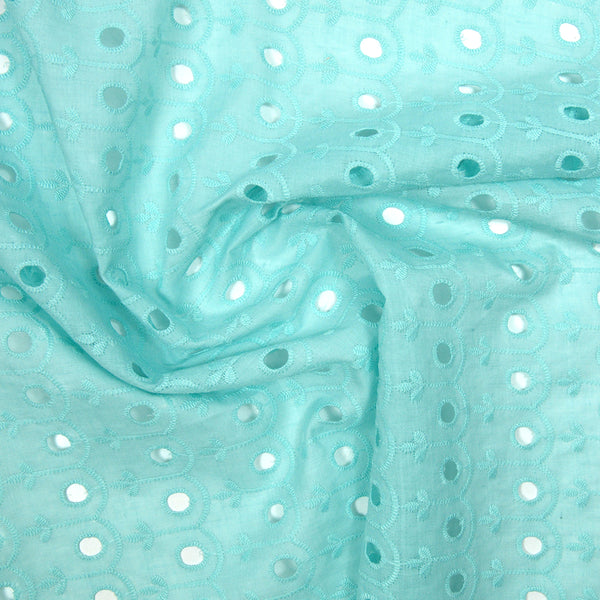 Broderie anglaise Diana turquoise